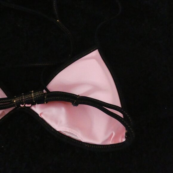 Unbranded | small | Padded Orange Bikini Top | Black Trim - Picture 10 of 10